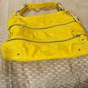Via Spiga Yellow Patent Leather Purse